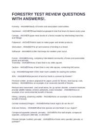 FORESTRY TEST REVIEW QUESTIONS WITH ANSWERS!.