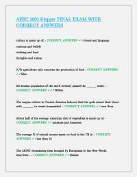 AESC 2050 Kiepper FINAL EXAM WITH CORRECT ANSWERS