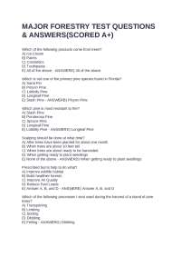 Forestry Test Questions and Answers