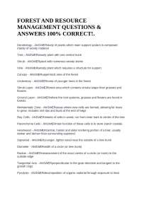 Forest and Resource Management: Questions and Answers