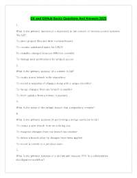 Git and GitHub Basics Questions And Answers 2025