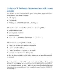 Arthrex ACE Trainings - Sports Questions and Answers