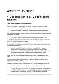 Arte e Televisione riassunto