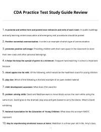 CDA Practice Test Study Guide Review: Essential Concepts for Early Childhood Educators