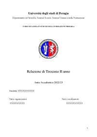 relazione di tirocinio