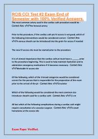 Cardiac Catheterization Procedures: Exam Questions and Answers