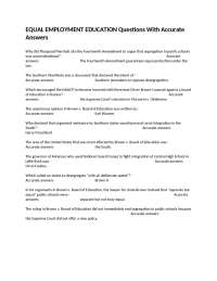 Equal Employment Education: Questions and Answers on Desegregation in Public Schools