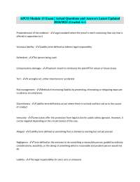 APCO Module 13 Exam | Actual Questions and Answers Latest Updated 2024/2025 (Graded A+)