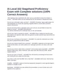 IA Local 322 Stagehand Proficiency Exam: Questions and Answers