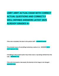 LMRT ARRT Actual Exam Questions & Answers: Radiologic Technologist Guide