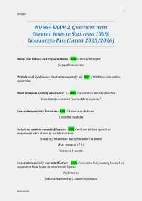 NU664 EXAM 2 QUESTIONS WITH CORRECT VERIFIED SOLUTIONS 100% GUARANTEED PASS  2025/2026