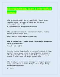 Electrophysiology Exam 1: Questions and Answers