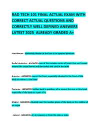Radiology 101 Final Exam: Questions and Answers
