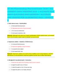 A.T.I RN Pharmacology Proctored Exam  2024 | ALL CURRENT EXAM VERSIONS 2024