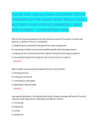 Florida Civic Literacy Exam: Practice Questions and Answers