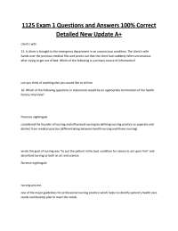Nursing Exam 1 Questions and Answers: A Comprehensive Guide