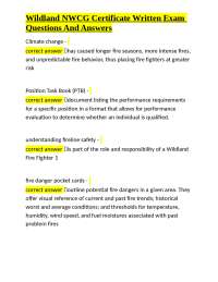 Wildland Firefighting: NWCG Certificate Written Exam Questions and Answers