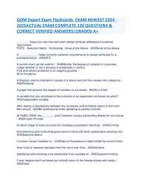 QDM Expert Exam Flashcards EXAM NEWEST 2024 -2025ACTUAL EXAM COMPLETE 120 QUESTIONS & CORR