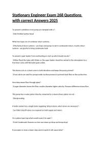 Stationary Engineer Exam 268 Questions and Answers