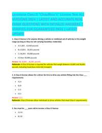 Louisiana Class D Chauffeur's License Test: Real Exam Questions & Answers