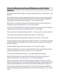 Cleet Certification Test Exam: 100 Questions with Verified Answers
