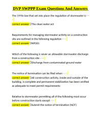 DVP SWPPP Exam Questions and Answers: A Comprehensive Guide to Stormwater Management