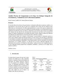 Análisis de Componentes en Soja: Gravimetría y Volumetría