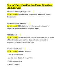 Storm Water Certification Exam: Comprehensive Guide to Water Quality