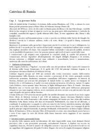 Riassunto Caterina di Russia