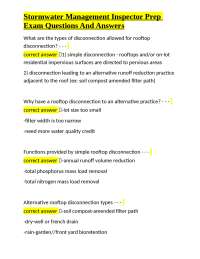 Stormwater Management Inspector Exam Preparation: Questions and Answers