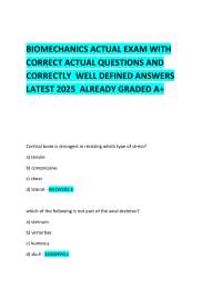Biomechanics Exam Questions and Answers: A Comprehensive Review of Key Concepts