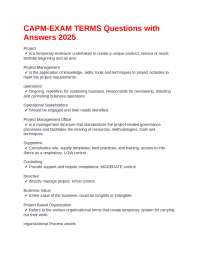 Project Management Terms and Definitions: A Glossary for Students