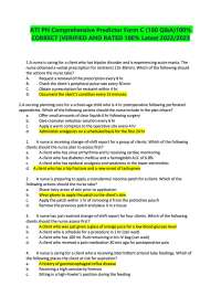ATI PN Comprehensive Predictor Form C (180 Q_A)100 CORRECT VERIFIED AND RATED 100 LATEST 2