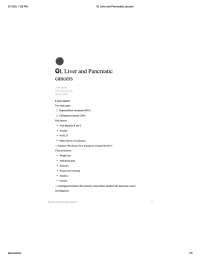 GI Liver and Pancreatic cancers-Medicine