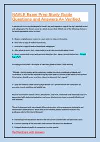 NAVLE Exam Prep Study Guide Questions and Answers A+ Verified.