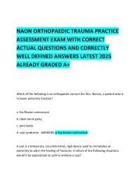 Orthopaedic Trauma Practice Assessment Exam: Multiple Choice Questions and Answers