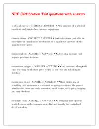 NRF Certification Test questions with answers,