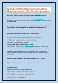 NAVLE Prep End of Semester Exam: Veterinary Medicine Practice Questions