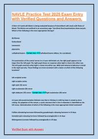 NAVLE Practice Test 2025 Exam Entry with Verified Questions and Answers.