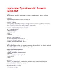 capm exam Questions with Answers latest 2025