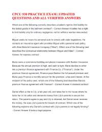 CPCU 530 PRACTICE EXAM | UPDATED QUESTIONS AND ALL VERIFIED ANSWERS