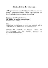GFS - Fiktionalität in der Literatur