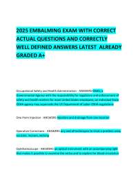Embalmng Exam Questions and Answers: A Comprehensive Guide