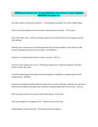 Oil Burners License Test: Actual Questions and Answers for 2024/2025