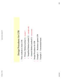 Structural Engineering Design and Appraisal-Lecture 8-11