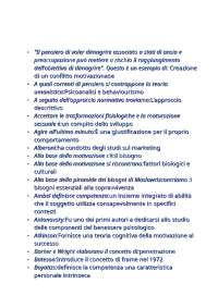 PSICOLOGIA DEI PROCESSI MOTIVAZIONALI E DECISIONALI