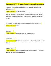 Pearson RBT Exam Questions And Answers