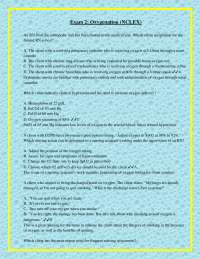 Oxygenation: NCLEX Exam Questions and Answers