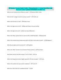 Oil Burner License Study Guide: Massachusetts - Actual Questions and Answers for 2024/2025