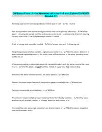 Oil Burner Exam: Questions and Answers for 2024/2025